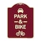 Signmission Park & Ride With Bicycle Graphic Heavy-Gauge Aluminum Architectural Sign, 24" x 18", BU-1824-23499 A-DES-BU-1824-23499 - alternate 1
